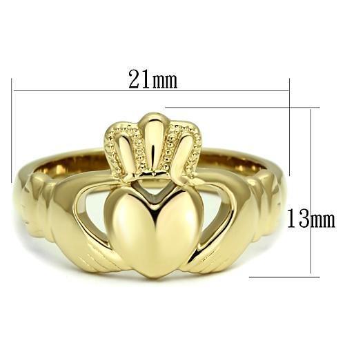 ETERNAL SPARKLES Women's Silver Claddagh Celtic Irish Fashion Comfort Statement Love Ring